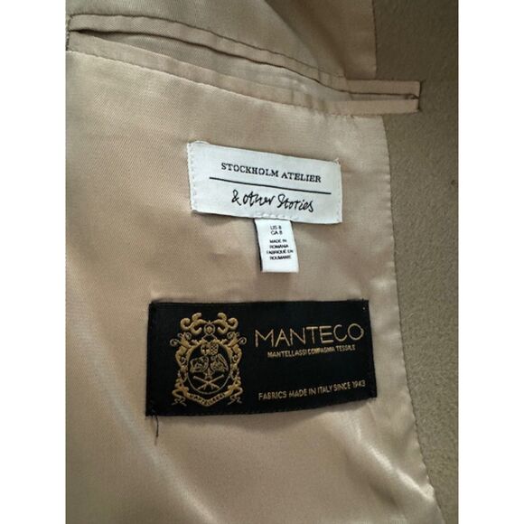 &Other Stories Beige/Brown Oversized Blazer, size 8 - Picture 3 of 6